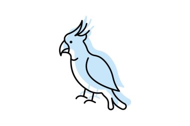 Papağan, vektör, piksel mükemmel, illüstratör dosyası