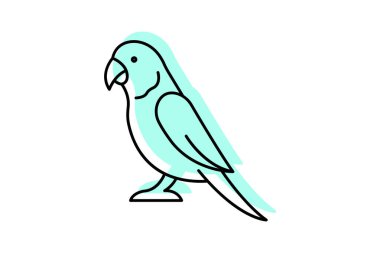 Muhabbet kuşu, vektör, piksel mükemmel, illüstratör dosyası