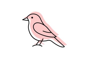 Kingbird, vektör, piksel mükemmel, illüstratör dosyası