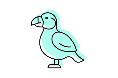 Puffin, vektör, piksel mükemmel, illüstratör dosyası