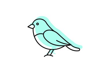 Saka kuşu, vektör, piksel mükemmel, illüstratör dosyası