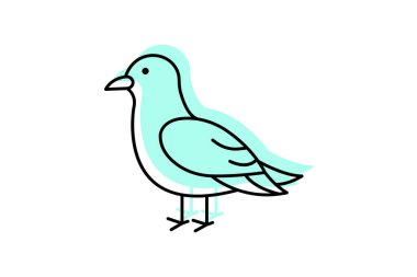 Kittiwake, vektör, piksel mükemmel, illüstratör dosyası