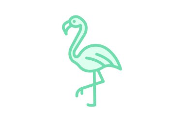 Flamingo, vektör, piksel mükemmel, illüstratör dosyası