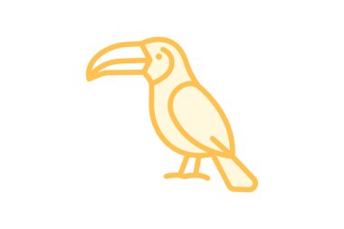 Toucan, vektör, piksel mükemmel, illüstratör dosyası