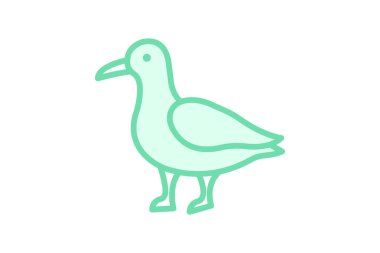 Martı, vektör, piksel mükemmel, illüstratör dosyası