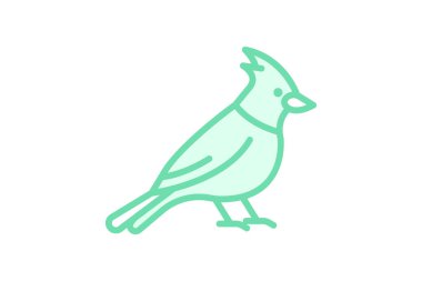 Kardinal, vektör, piksel mükemmel, illüstratör dosyası