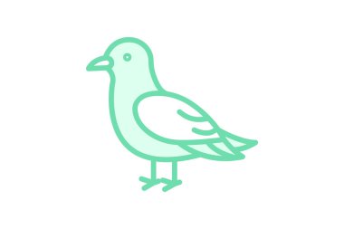 Kittiwake, vektör, piksel mükemmel, illüstratör dosyası