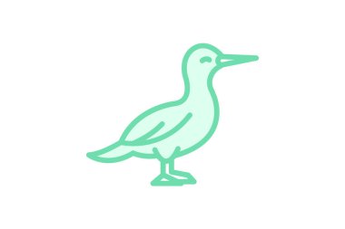 Sümsük kuşu, vektör, piksel mükemmel, illüstratör dosyası