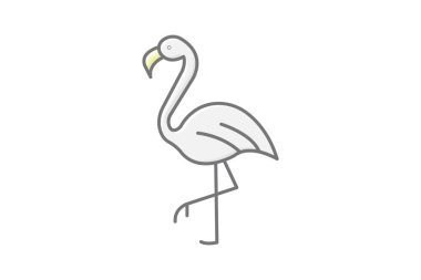 Flamingo, vektör, piksel mükemmel, illüstratör dosyası