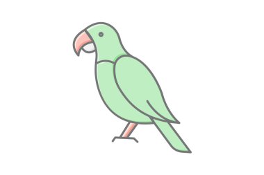 Papağan, vektör, piksel mükemmel, illüstratör dosyası