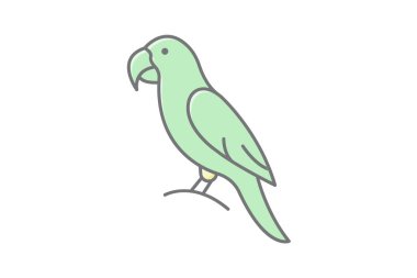 Macaw, vektör, piksel mükemmel, illüstratör dosyası