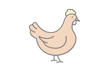 Tavuk, vektör, piksel mükemmel, çizer dosyası