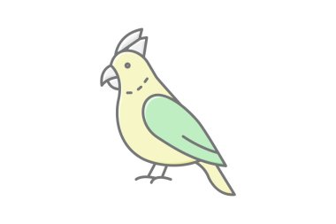 Cockatiel, vektör, piksel mükemmel, illüstratör dosyası