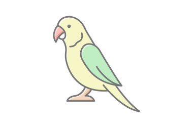 Muhabbet kuşu, vektör, piksel mükemmel, illüstratör dosyası