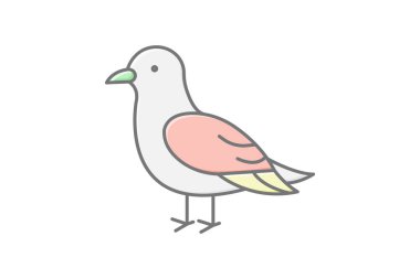 Kittiwake, vektör, piksel mükemmel, illüstratör dosyası