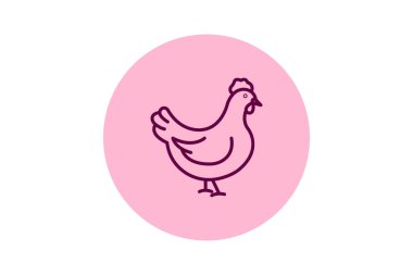 Tavuk, vektör, piksel mükemmel, çizer dosyası