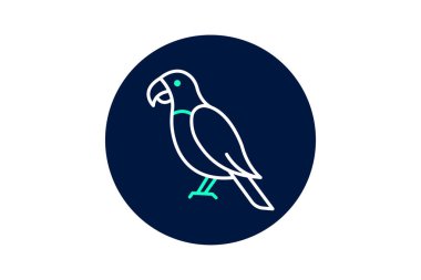 Papağan, vektör, piksel mükemmel, illüstratör dosyası