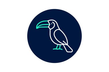Toucan, vektör, piksel mükemmel, illüstratör dosyası