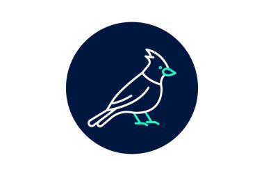 Kardinal, vektör, piksel mükemmel, illüstratör dosyası