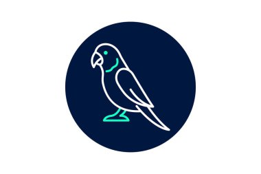 Muhabbet kuşu, vektör, piksel mükemmel, illüstratör dosyası