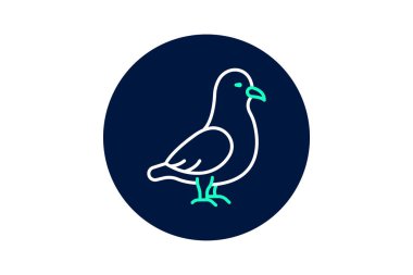 Fulmar, vektör, piksel mükemmel, illüstratör dosyası