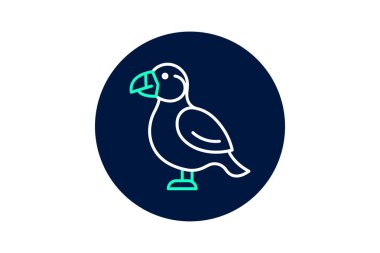 Puffin, vektör, piksel mükemmel, illüstratör dosyası