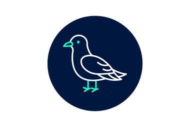 Kittiwake, vektör, piksel mükemmel, illüstratör dosyası