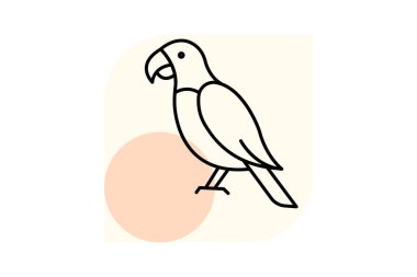 Papağan, vektör, piksel mükemmel, illüstratör dosyası