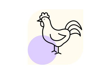 Horoz, vektör, piksel mükemmel, illüstratör dosyası