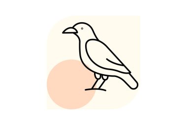 Karga, vektör, piksel mükemmel, illüstratör dosyası