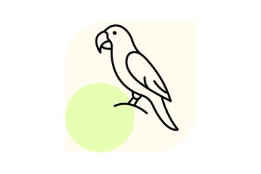 Macaw, vektör, piksel mükemmel, illüstratör dosyası