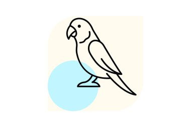 Muhabbet kuşu, vektör, piksel mükemmel, illüstratör dosyası