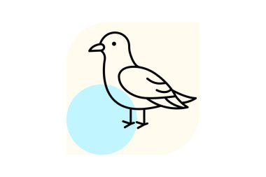 Kittiwake, vektör, piksel mükemmel, illüstratör dosyası