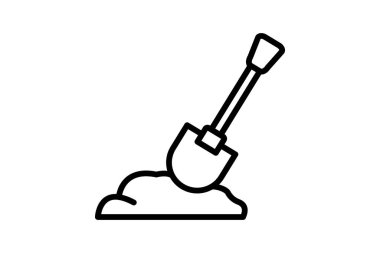 Bahçe küreği, vektör, piksel mükemmel, çizer dosyası