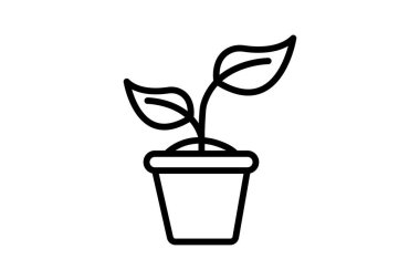 Ot içinde filiz, vektör, piksel mükemmel, illüstratör dosyası