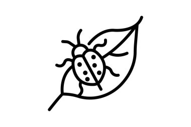 Yaprak, vektör, piksel üzerindeki uğur böceği mükemmel, illüstratör dosyası