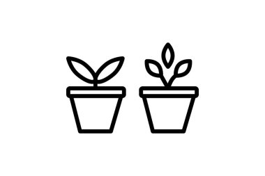 Saksıdaki bitkiler, vektör, piksel mükemmel, illüstratör dosyası