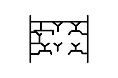 Dikey Bahçe Duvarı, vektör, piksel mükemmel, illüstratör dosyası