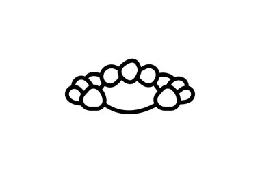 Bahçe çakıl sınırı, vektör, piksel mükemmel, illüstratör dosyası