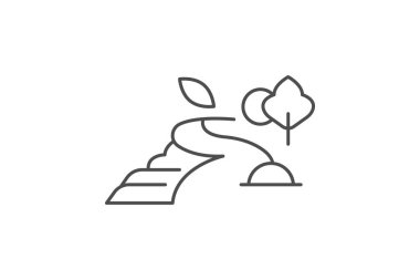 Bahçe Yolu, vektör, piksel mükemmel, illüstratör dosyası