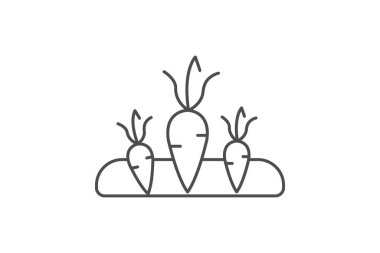 Havuçlar Toprakta, vektör, piksel mükemmel, illüstratör dosyası