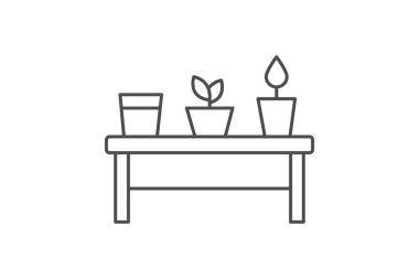 Potting Bench, vektör, piksel mükemmel, illüstratör dosyası
