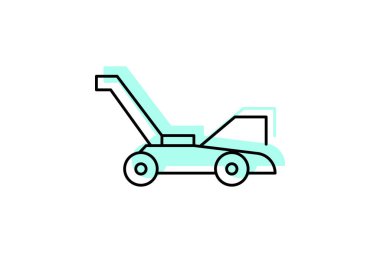 Çim biçme makinesi, vektör, piksel mükemmel, çizer dosyası