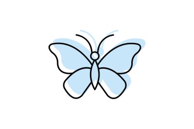 Kelebek Bahçede, vektör, piksel mükemmel, çizer dosyası