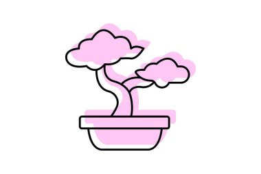 Bonsai budama, vektör, piksel mükemmel, illüstratör dosyası