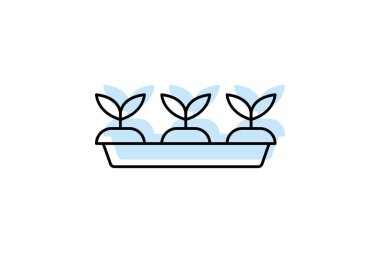 Seedling Tepsisi, vektör, piksel mükemmel, illüstratör dosyası