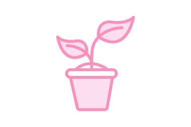 Ot içinde filiz, vektör, piksel mükemmel, illüstratör dosyası