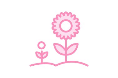 Ayçiçeği bahçesi, vektör, piksel mükemmel, illüstratör dosyası