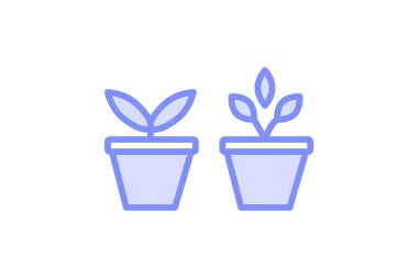 Saksıdaki bitkiler, vektör, piksel mükemmel, illüstratör dosyası