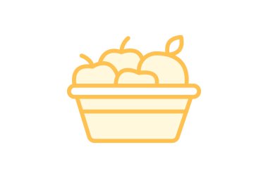 Meyve toplama sepeti, vektör, piksel mükemmel, illüstratör dosyası